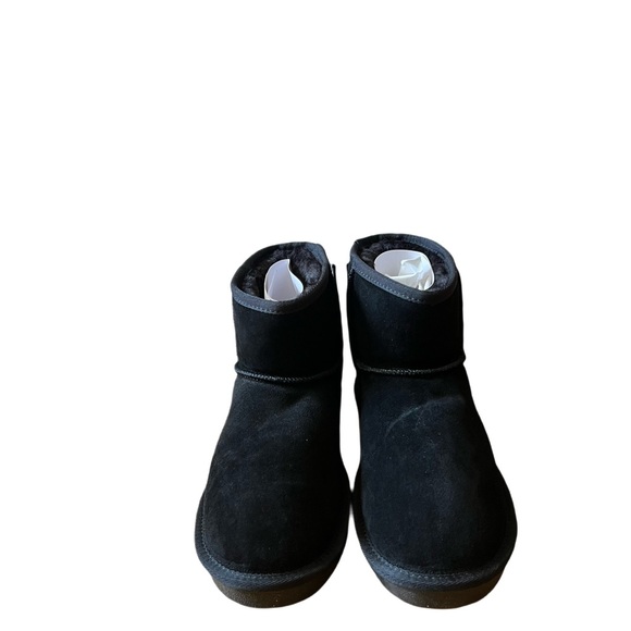 🎁NIB! DREAM PAIRS Suede Faux Fur Water Resistant Snow Ankle Boots Black Sz.9 - Picture 7 of 10